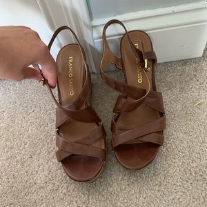 Franco Sarto Brown Wedges